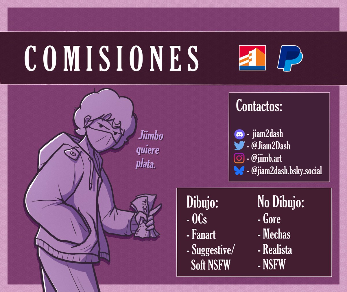 Jiam2Dash's tweet image. - COMISIONES ABIERTAS / OPEN COMMISSIONS -
Para aprovechar que entr茅 a vacaciones de invierno.
Cualquier duda o consulta me lo dicen por DM, preferiblemente por Discord. 馃
(ENG/ESP)