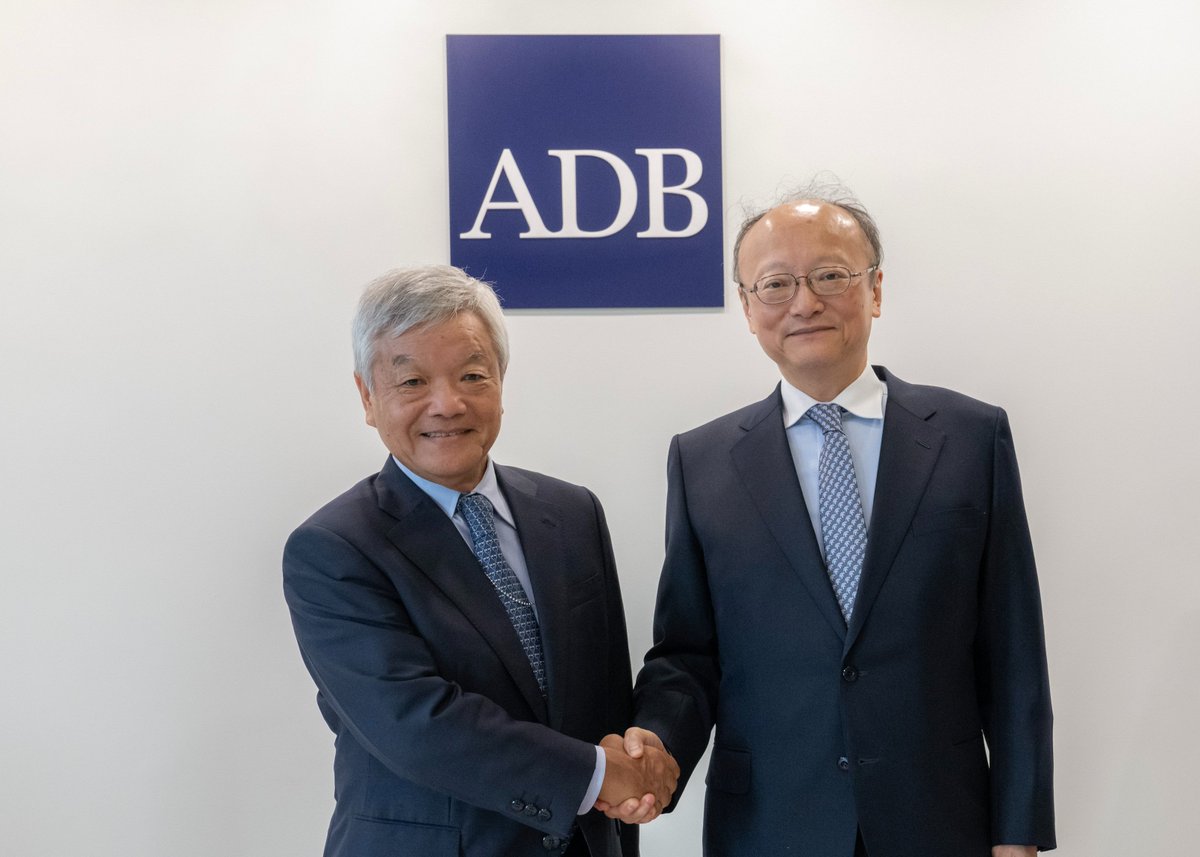 ADBPresident's tweet image. It was a pleasure to welcome Naotoshi Okada, Chairman and Group Chief Executive Officer of Nikkei, to @ADB_HQ.
Nikkei’s commitment to “better insights for a better world” resonates strongly with ADB’s focus on delivering knowledge and financing that improve lives and strengthen…