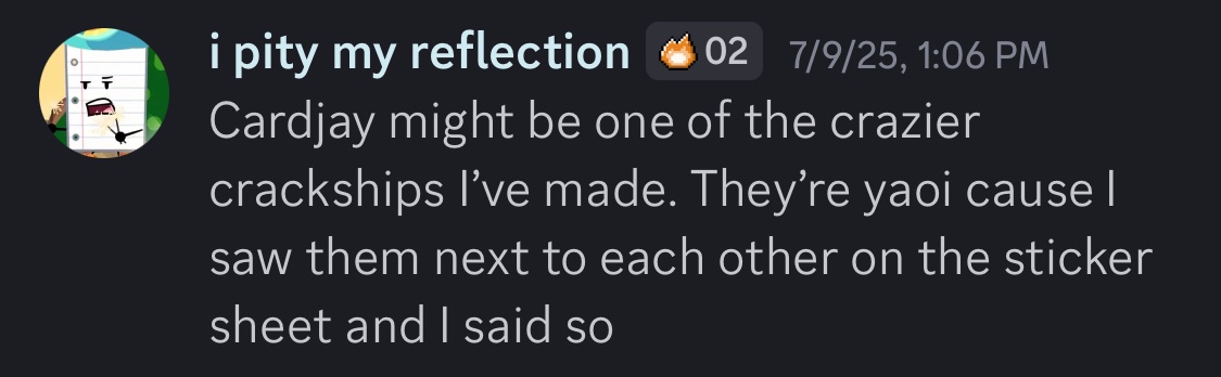 oxygen_crusher's tweet image. I cant believe people ship Jackjay now. I am the original. I shipped them before I even knew jack’s name and I called him playing card
