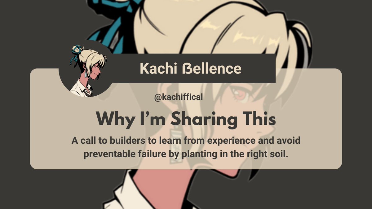 //Why I’m Sharing This

Too many good builders are planting seeds in poisoned soil.
Don’t rush to be seen. Build something worth discovering.
The right ecosystem will meet you halfway if you first build something real.

— Kachi <a href="/bellencelabs/">ẞellence</a>
#Builders