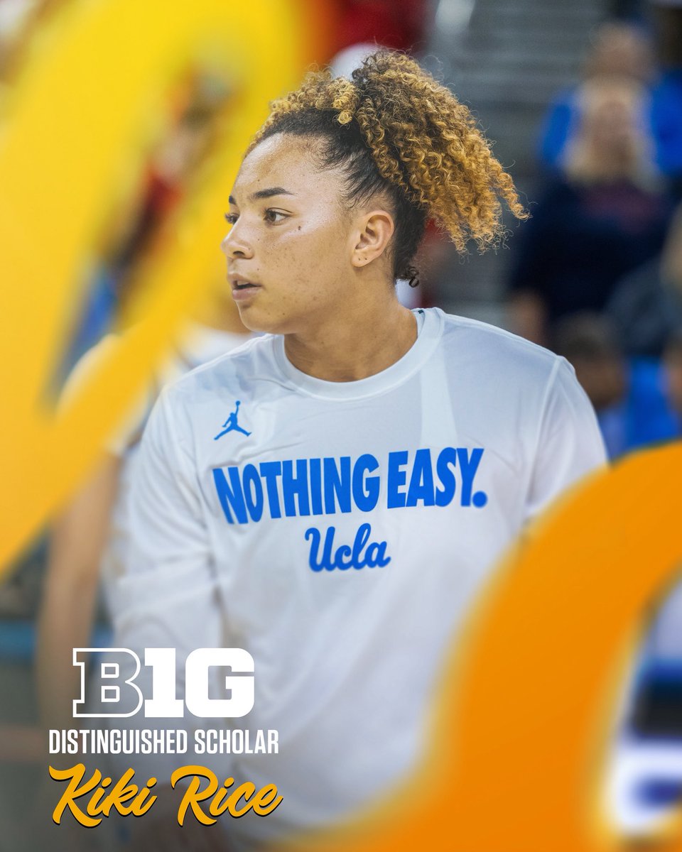 UCLA Women's Basketball (@uclawbb) on Twitter photo Kiki Rice is a <a href="/bigten/">Big Ten Conference</a> πΏππ¨π©ππ£ππͺππ¨πππ ππππ€π‘ππ§, finishing the 2024-25 school year with a GPA of 3.7 or higher! π€π
#GoBruins Kiki Rice is a <a href="/bigten/">Big Ten Conference</a> πΏππ¨π©ππ£ππͺππ¨πππ ππππ€π‘ππ§, finishing the 2024-25 school year with a GPA of 3.7 or higher! π€π
#GoBruins