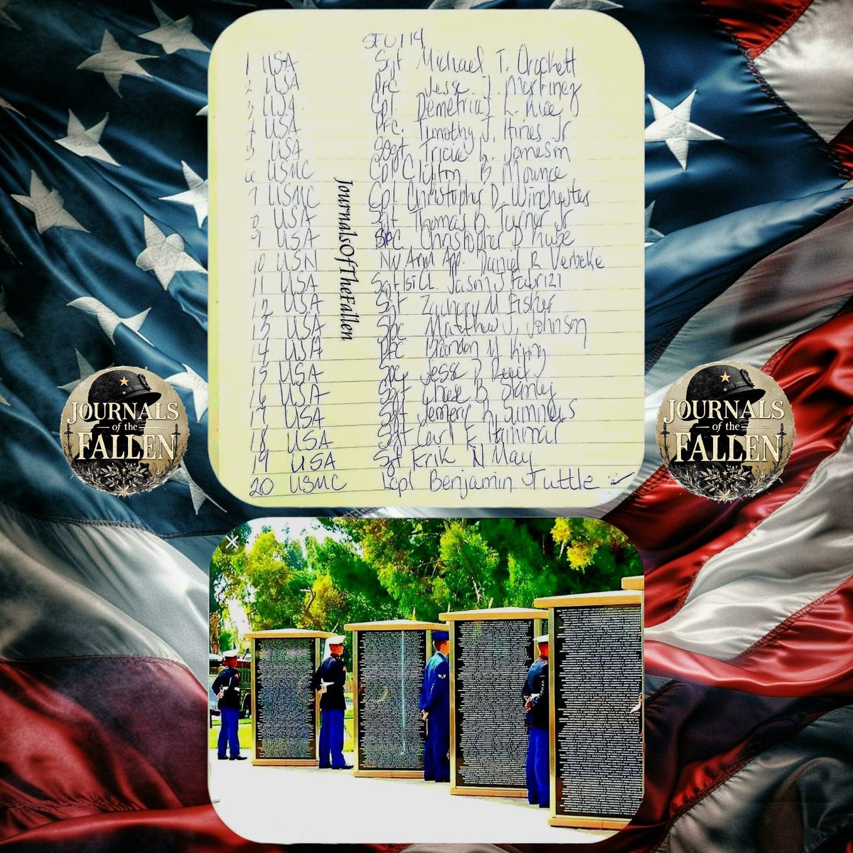 Patriots let us Honor the Fallen that gave their all on this day July 14th during the Global War On Terror . 
May they all Rest in Peace!
SemperFidelis,
ECasas 
#V1P103
#JOTF4494
#neverforgotten7052 #USA #USMC  #JournalsOfTheFallenFortyFourThousand 
#TheNamesofTodaysFallen