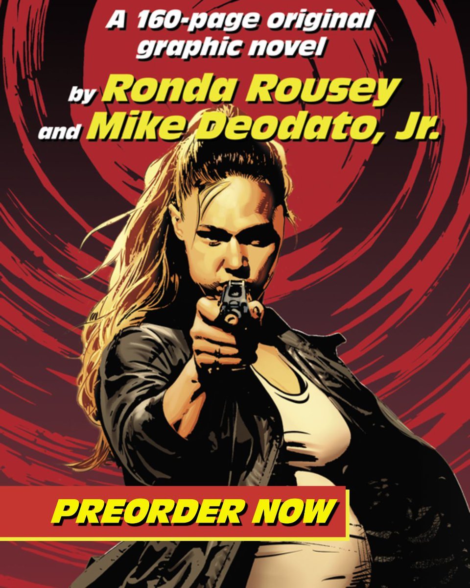AWA_Studios's tweet image. Explosions? ✅
Romance? ✅
Killer one-liners? ✅
A pregnant hero who can kick your ass? ✅✅✅
You’re not ready for this ride — but you can preorder it anyway. On Amazon. Now. Link in bio.
#ExpectingTheUnexpected #RondaRousey #KickAssMoms #RowdyRonda #WWE #UFC…