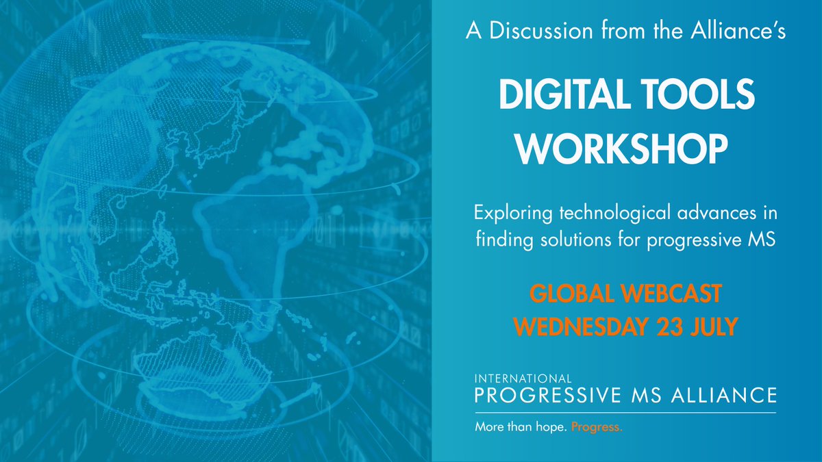MS_Australia's tweet image. The latest International Progressive MS Alliance webcast features experts from the Alliance’s Digital Tools Workshop who discuss insights from the meeting & how they view digital tools in the future of #MSresearch.
Register👉 msintfederation.org/alliance-webca…
#MS #multiplesclerosis