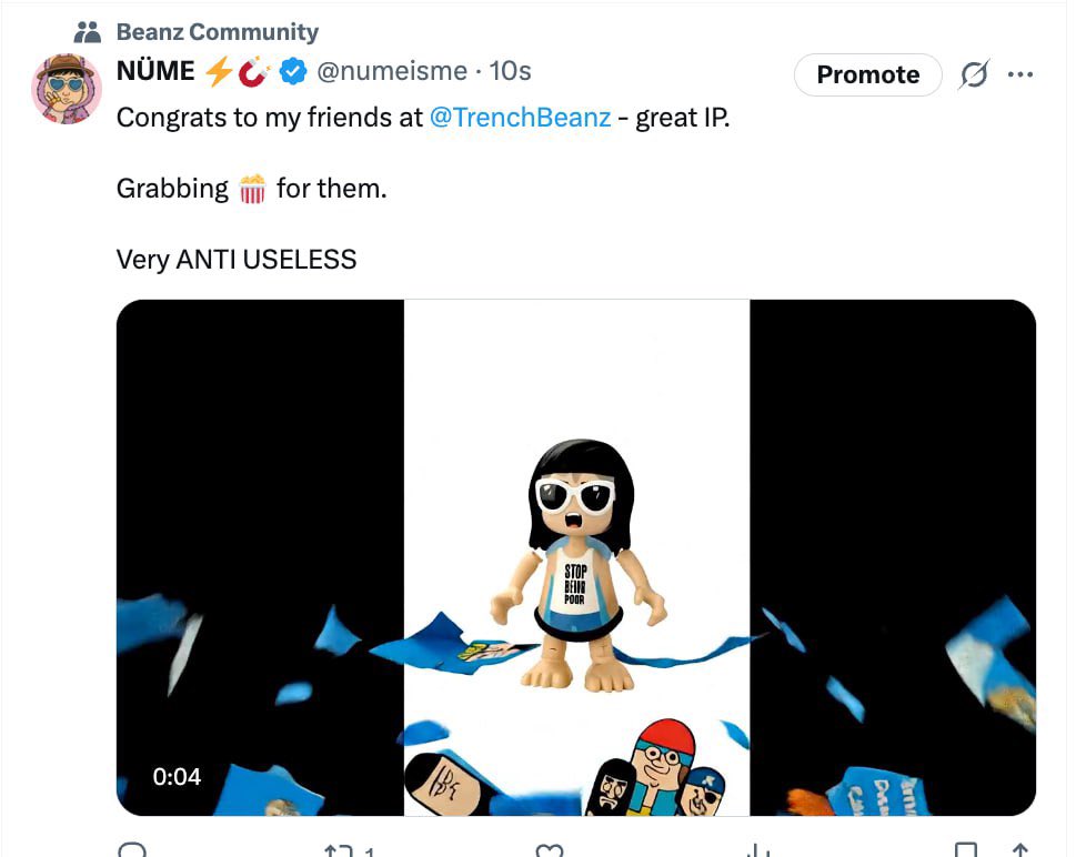 matt28ar's tweet photo. @numeisme is loving $BEANZ as well🙌🏻🚀
Everybody wants their own trench bean✅

Gk1gRRXfAmqrw1RGbGTWYvBgaQBpmQPHdL147qiCpump https://t.co/J6EeSBaz3Q