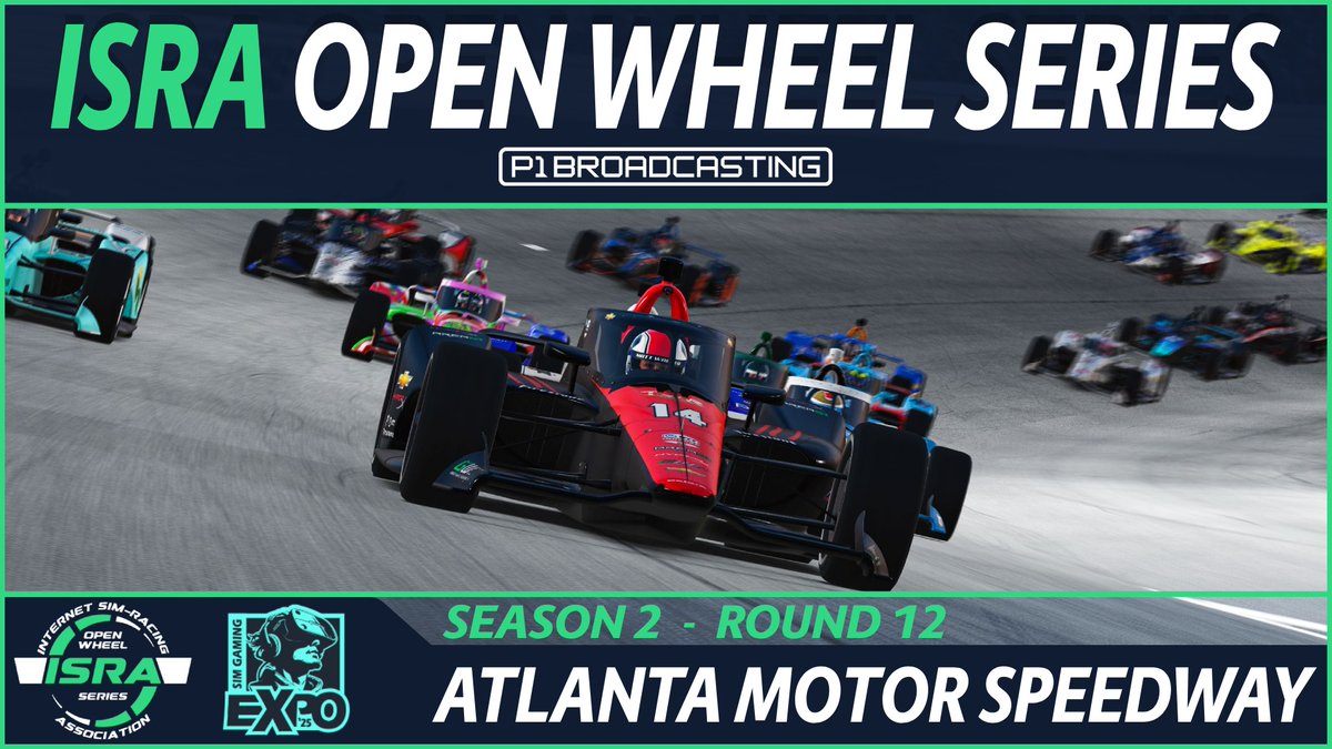 P1 Broadcasting (@p1broadcasting) on Twitter photo SimGaming Expo ISRA Open Wheel Series🏁2025 Season 2
Join us Tonight for Round 12 From Legacy Atlanta Speedway
🕒Action start it 9:35pmET
🎙️Booth Gary Godsoe and Luis GonzalezLGN
📺youtube.com/watch?v=ydggrt…
<a href="/iRacing/">iRacing</a> <a href="/IsraRacing/">ISRA-Racing Series</a> <a href="/SimGamingExpo/">Sim Gaming Expo</a> SimGaming Expo ISRA Open Wheel Series🏁2025 Season 2
Join us Tonight for Round 12 From Legacy Atlanta Speedway
🕒Action start it 9:35pmET
🎙️Booth Gary Godsoe and Luis GonzalezLGN
📺youtube.com/watch?v=ydggrt…
<a href="/iRacing/">iRacing</a> <a href="/IsraRacing/">ISRA-Racing Series</a> <a href="/SimGamingExpo/">Sim Gaming Expo</a>