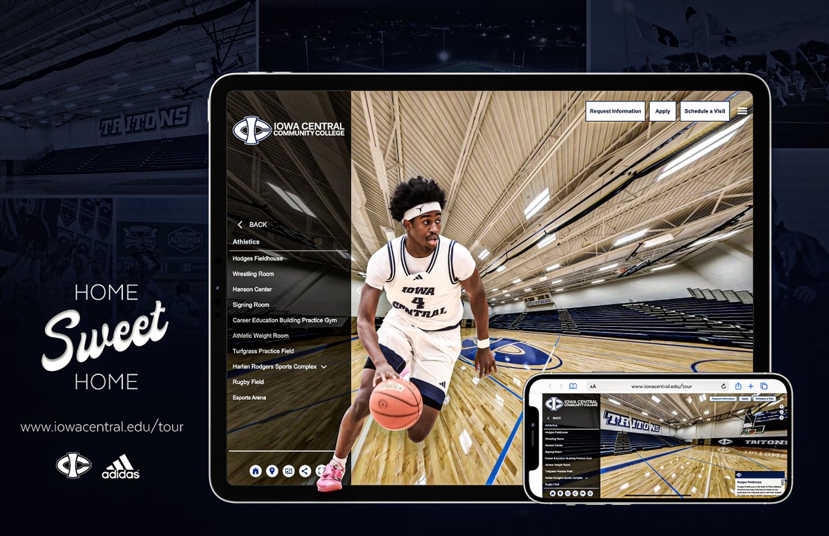 ICTritons's tweet image. Game-winning shots. Big matches. The Triton Pep Band. The #TritonExperience comes to life in Hodges Fieldhouse! Take a virtual tour of the home of Triton Basketball, Triton Volleyball, and Triton Wrestling at iowacentral.edu/tour! 🔱 #TritonNation #BeATriton #HomeSweetHome