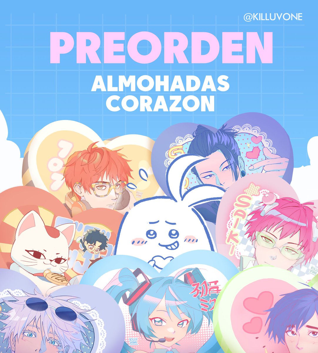 KilluVone's tweet image. Holi🌌. Estaré feriando en mesa 5 de la @Sugoialley este 19 y 20 de Julio, y llevaré 🩷Almohadas de corazón🩵
- Si desean separar un modelo antes me escriben a DM 👀✨ -