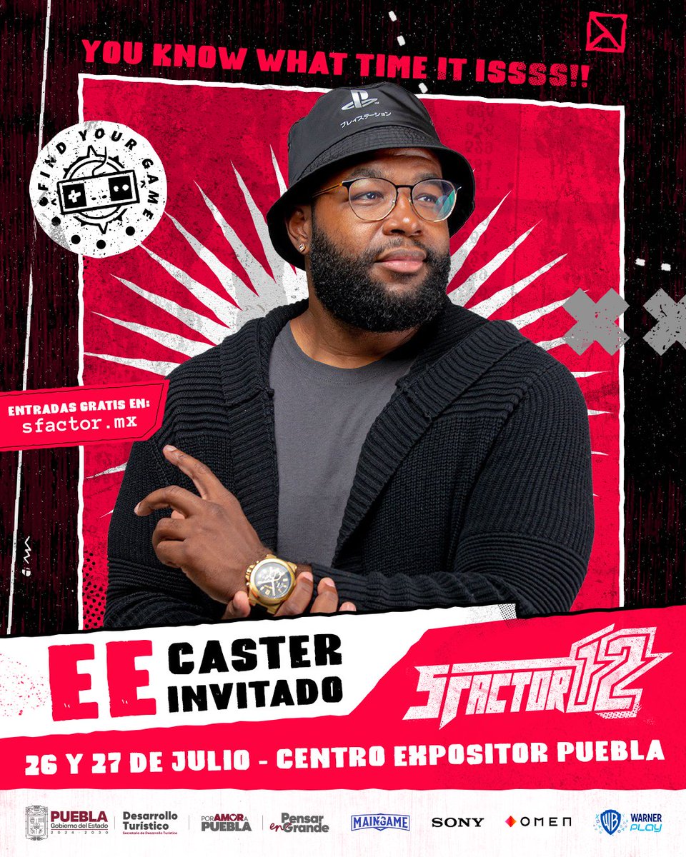 Get ready for the hype!

<a href="/EEvisu/">EE »★«</a>, one of the best american commentators to ever do it, will be coming to SFactor to lend his voice in the bracket. 🎙️ 

Make sure to bring your A-game when he's on your set; he'll make it an unforgettable experience. 🔥

📍 Puebla, México
🗓️ July
