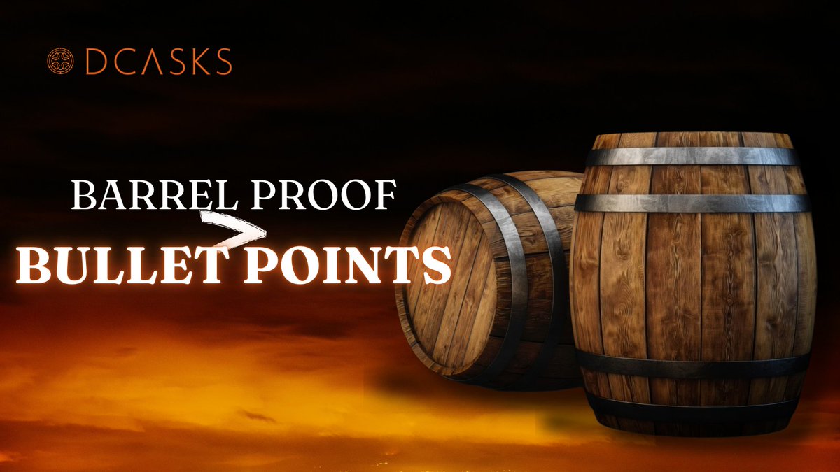 DCasksRWA's tweet photo. You don’t need a pitch deck when the flavor does the talking.
This is whisky that skipped dilution.
And it still goes on-chain.
https://t.co/lnRSIoOLaQ
#BarrelProof #WhiskyRealness #DCASKS https://t.co/PVZmOP2a7w