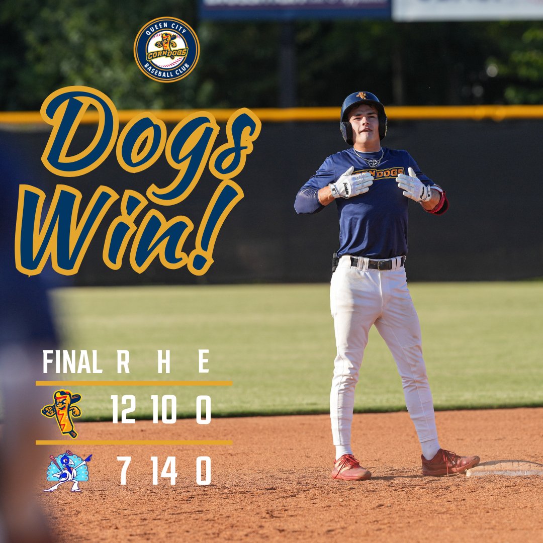 Cooked up the Turkeys and the win. Pass the gravy, Thanksgiving came early for the dogs with a 12 to 7 win. We're back in action tomorrow night. 

#CorndogsBSB || #RollDogs