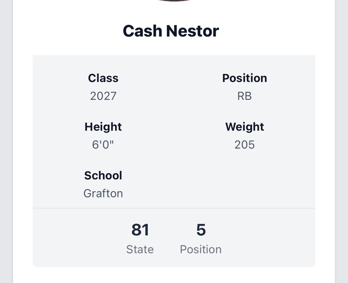 Congratulations to <a href="/Cashnestor4/">cash</a> for being ranked in the top 100 for the class of 2027 by <a href="/PrepRedzoneWV/">Prep Redzone West Virginia</a>