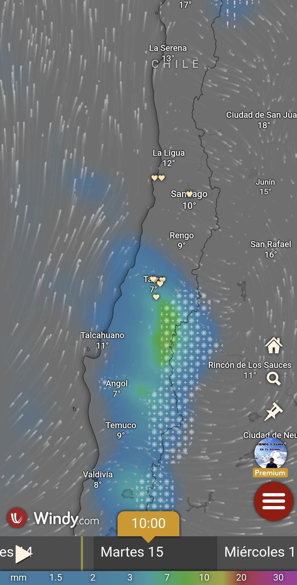 EdoWeatherman's tweet image. Recordar que este martes se esperan precipitaciones desde Maule al sur y algo puede alcanzar sectores de O'Higgins, sur de Valparaíso y región Metropolitana.
Desde el miércoles heladas matinales.