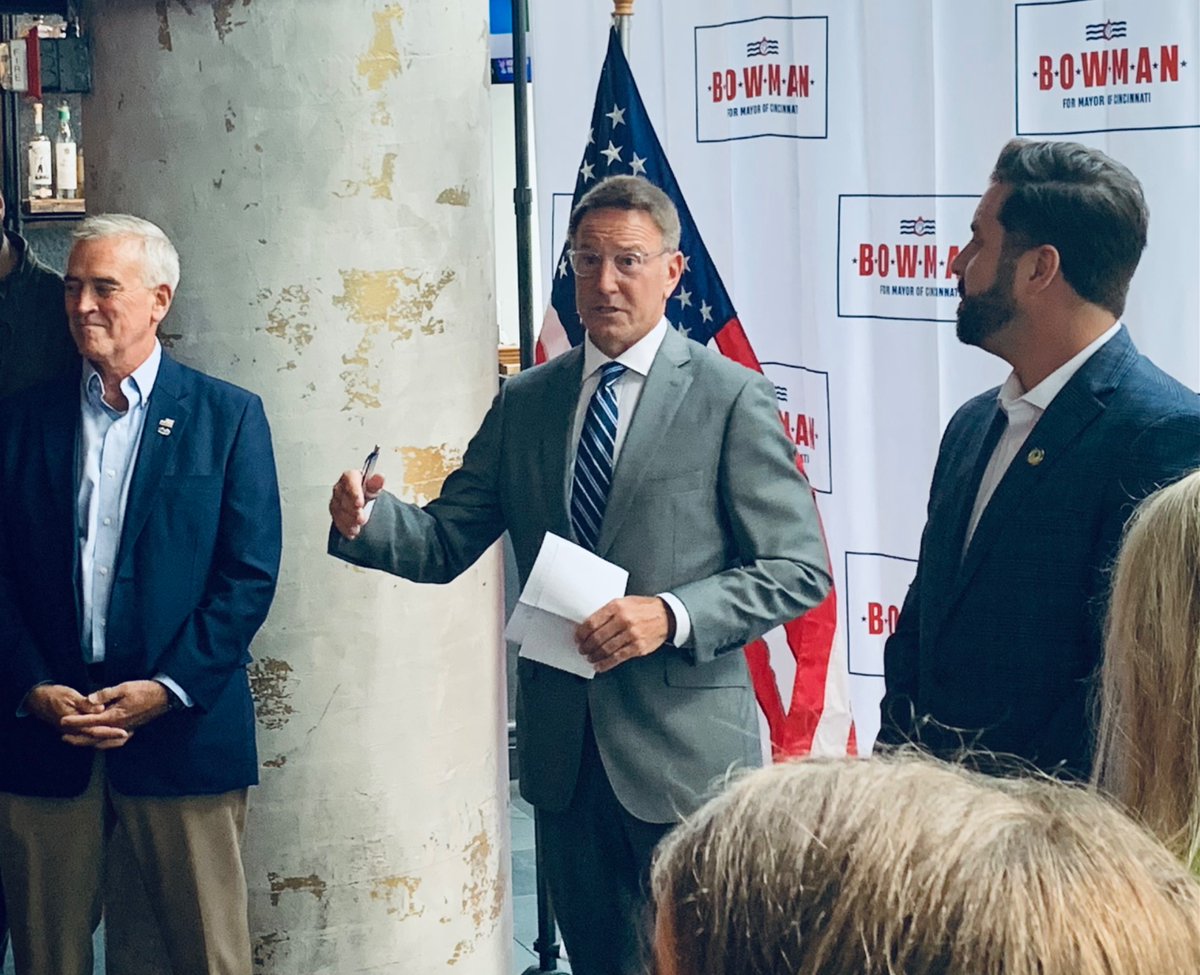 MikeOdioso's tweet image. Good times this evening joining retired Congressman Brad Wenstrup and HAMCOGOP Chair Russ Mock (among others) supporting Cory Bowman for Cincinnati Mayor campaign! 🇺🇸🇺🇸🇺🇸🇺🇸