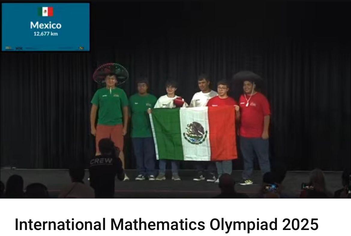 Con la noticia de que 4chicos de la CDMX están en el equipo que representa a México en la #IMO2025.Estamos muy orgullosos de ustedes ¡Les deseamos mucho éxito! <a href="/imate_unam/">I. Matemáticas UNAM</a>