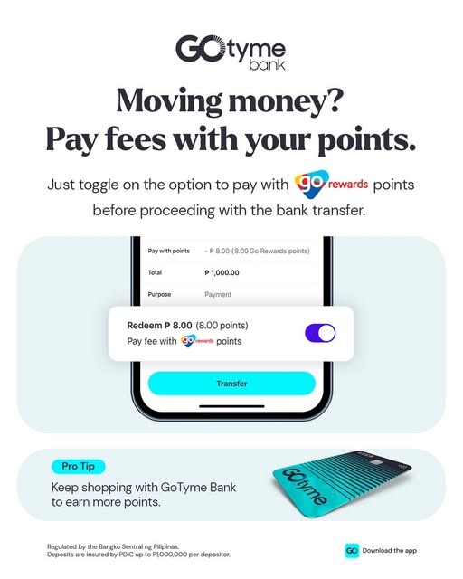 Since nag-iipon ako ng Reward points, hindi na ako gumagastos sa transfer fees, free pa yung susunod na transaction, compare sa isa kong bank mas prefer kong ito na lang ang gamitin.