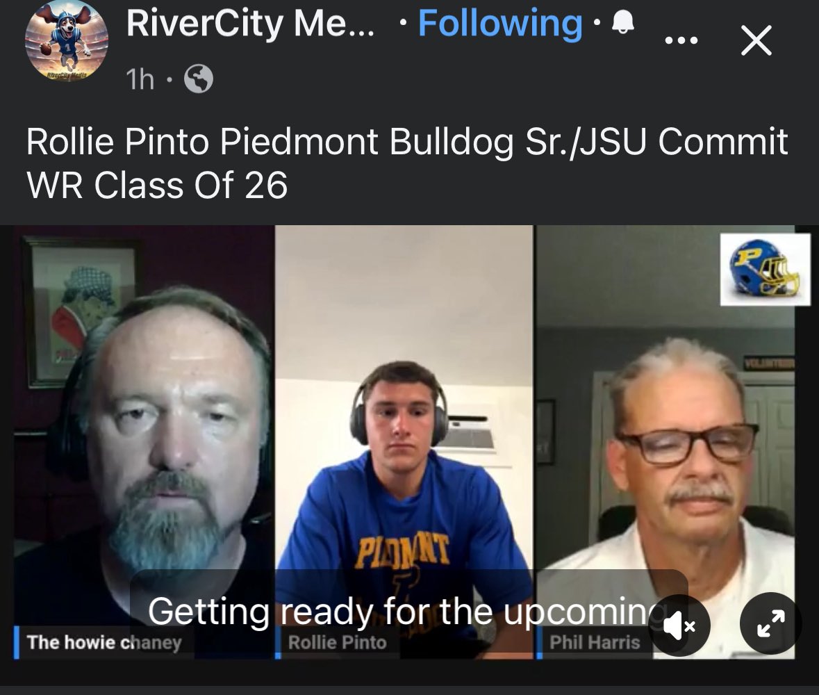 Rollie Pinto (@rolliepinto) on Twitter photo Great podcast with river city media! On YouTube and Facebook. <a href="/Piedmontfball/">Piedmont High School Football</a> <a href="/DexPreps/">DexPreps</a> <a href="/CoachKellyJSU/">Coach Charles Kelly</a> <a href="/CJTrickett9/">Clint Trickett</a> <a href="/lawrencedawsey/">Lawrence Dawsey</a> <a href="/maxwellthurmond/">Max Thurmond</a> Great podcast with river city media! On YouTube and Facebook. <a href="/Piedmontfball/">Piedmont High School Football</a> <a href="/DexPreps/">DexPreps</a> <a href="/CoachKellyJSU/">Coach Charles Kelly</a> <a href="/CJTrickett9/">Clint Trickett</a> <a href="/lawrencedawsey/">Lawrence Dawsey</a> <a href="/maxwellthurmond/">Max Thurmond</a>