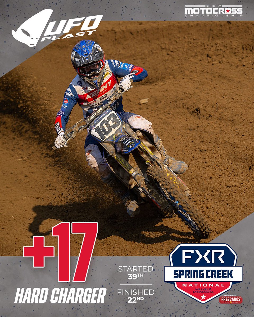 Pro Motocross (@promotocross) on Twitter photo The Spring Creek hard charger award belongs to Scotty Verhaeghe for his charge in 450 moto 2! 🦾
RC Hard Charger Award presented by UFO Plast Official 
#SMX #ProMotocross The Spring Creek hard charger award belongs to Scotty Verhaeghe for his charge in 450 moto 2! 🦾
RC Hard Charger Award presented by UFO Plast Official 
#SMX #ProMotocross