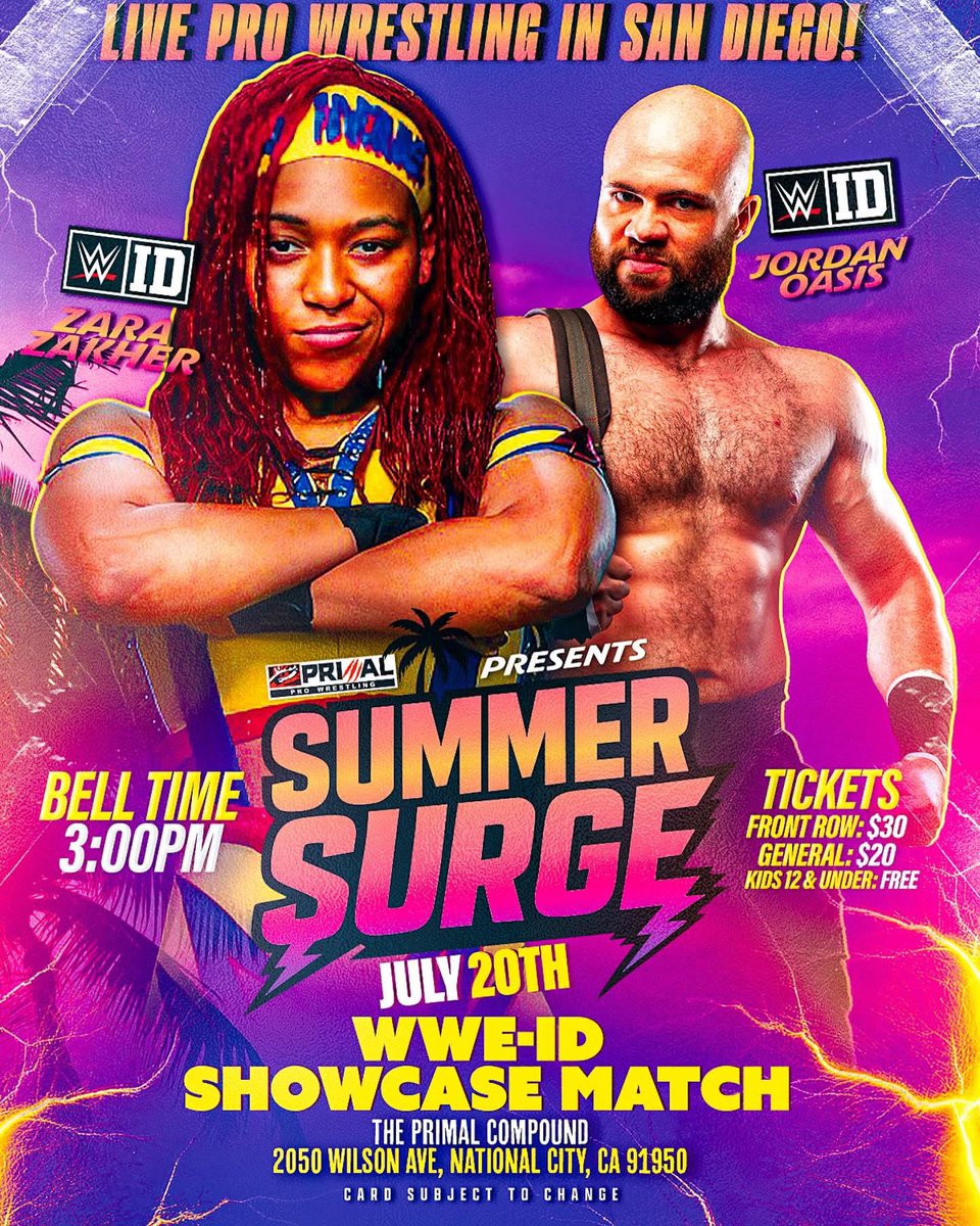 🚨 MATCH ANNOUNCEMENT 🚨

My first time squaring off against <a href="/zarazakher/">Zara Zakher ザラ・ザカー</a> and it’s at <a href="/PrimalRageW/">Primal Pro Wrestling</a> this Sunday 💪🏽