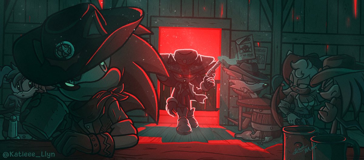 "You're in my town, Sheriff."

#SonicTheHedgehog #ShadowTheHedgehog #sonicfanart #sonic