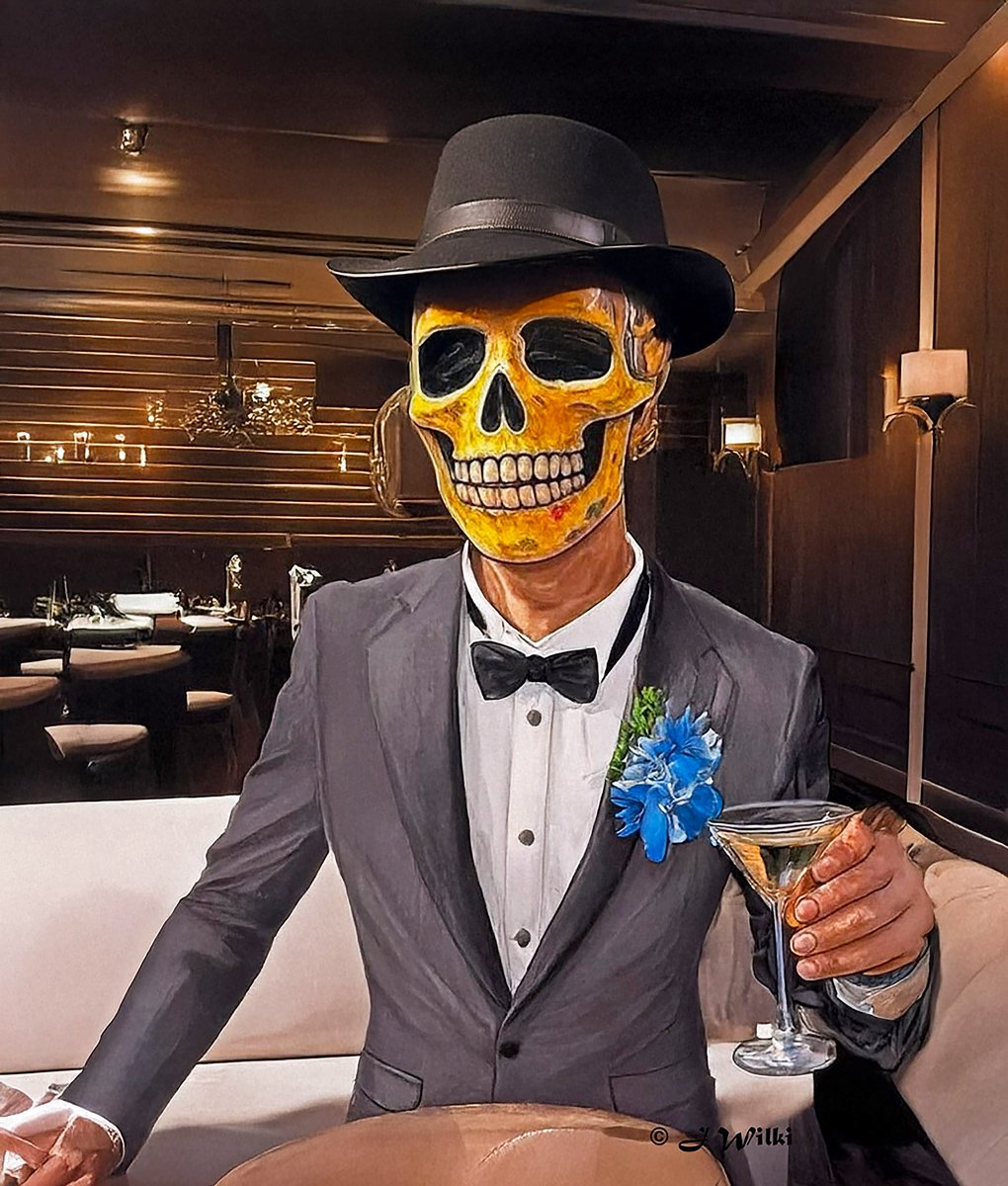 Who else loves a gin martini? 🍸 💀 Cheers, everyone!