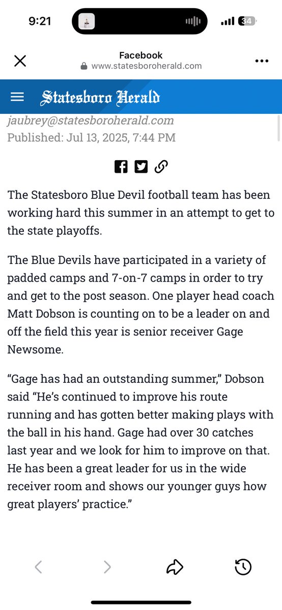 <a href="/StatesboroFB/">Statesboro Football</a> <a href="/RecruitGeorgia/">Recruit Georgia</a> <a href="/TrainingApex/">Coach Rigue</a>