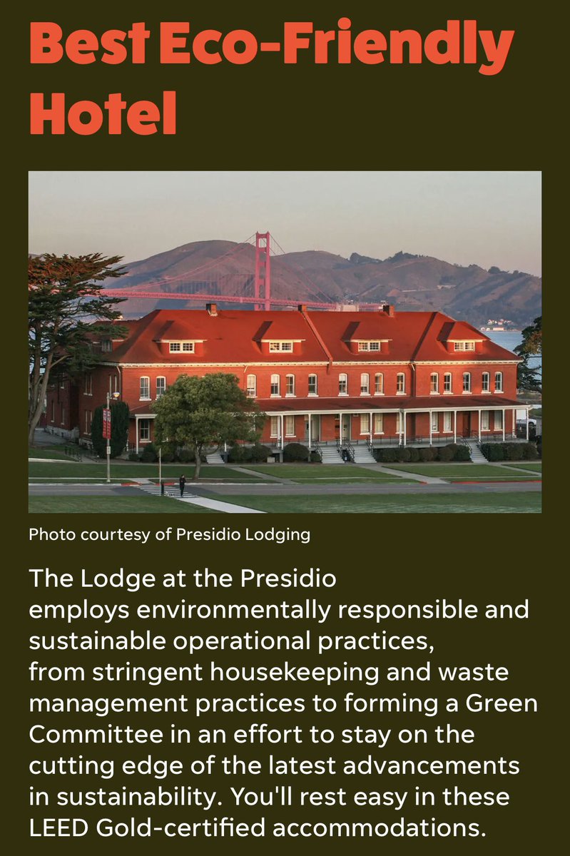 dpna's tweet image. Thank you @USATODAY nominating Lodge at the Presidio as a "10 Best" Readers’ Choice Award for “Best Eco-Friendly Hotel”. Please vote and share by clicking the link below. You can cast a vote every day in each category.
lnkd.in/g7-4Kvcg