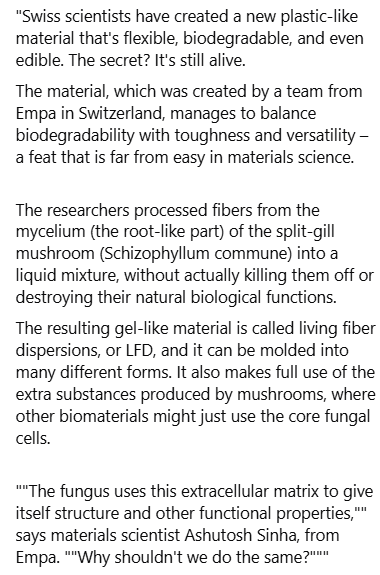 CyberpunkTTRPG's tweet image. Bio Degradable Plastic #Biodegradable #Fungi #SchizophyllumCommune #Cyberpunk #TTRPG #RPG