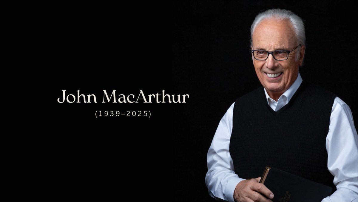 DustinBenge's tweet image. Today, John MacArthur entered into the presence of the Lord, whom he faithfully served for over half a century.
There aren’t enough words to describe the impact he’s had on my life—his unwavering commitment to the truth, bold expository preaching, and love for the church shaped…
