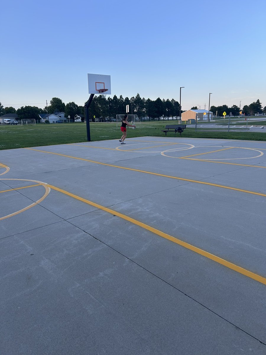 Best thing I’ve seen in a while… 

Playing with our kids at the elementary school down the road and one of our incoming freshman hoopers is there working on her game by herself. 

No cell phone, drawing chalk lines on the cement, intentional skill work. 

THIS. RIGHT. HERE. 💯