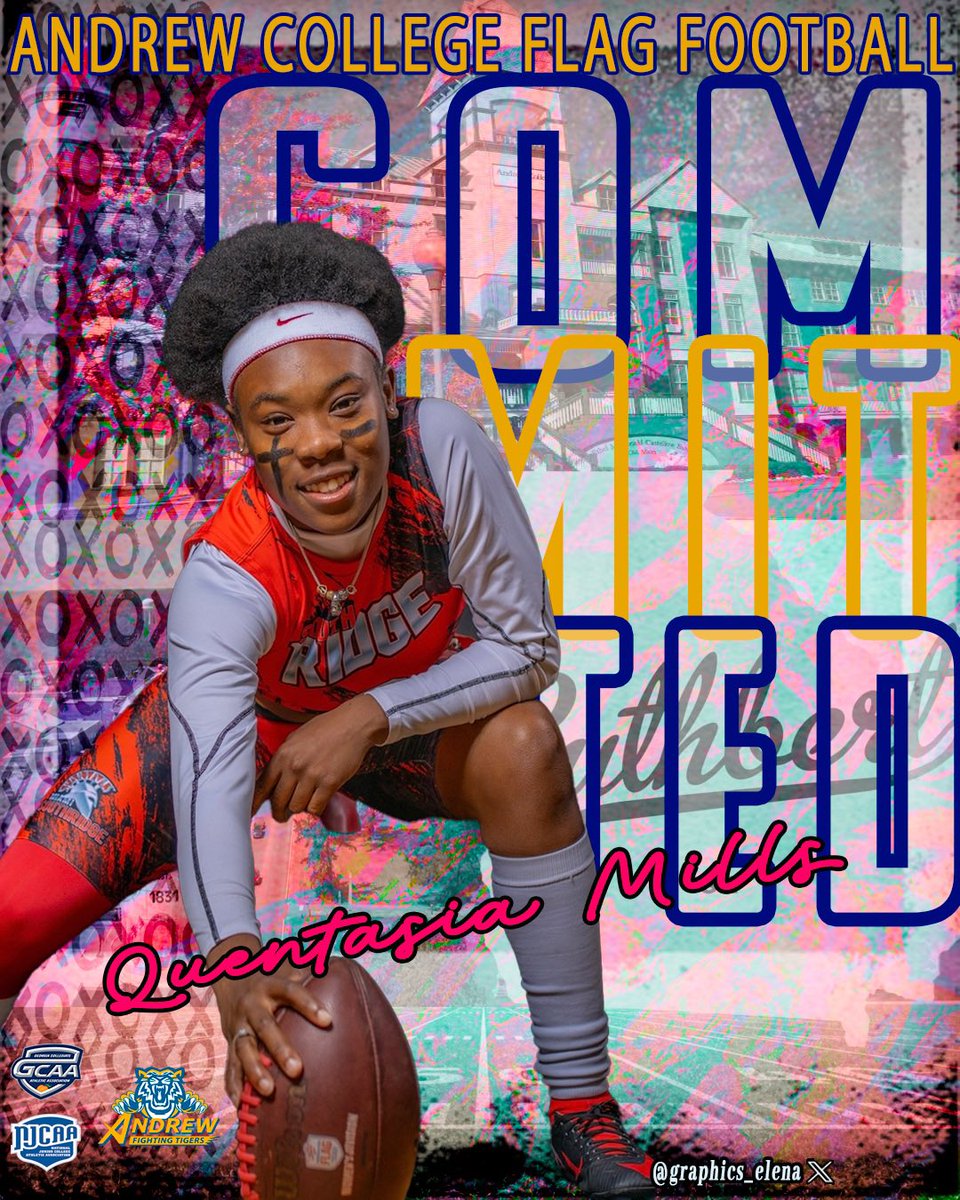 One more from the Sunshine State!
The Andrew College Fighting Tigers Women’s Flag Football program is excited to welcome from Quentasia Mills Miami Southridge High School in Miami, FL. Quentasia is the kind of player who raises the bar on and off the field