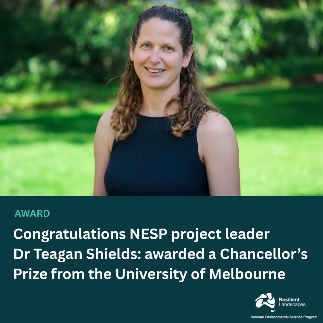 NESP Resilient Landscapes Hub (@nesplandscapes) on Twitter photo 👏👏👏 Congratulations Teagan Shields - awarded the prestigious Chancellor’s Prize from <a href="/unimelb/">University of Melbourne</a> for outstanding PhD research & thesis, titled ‘Investigating systemic change to empower Indigenous Australians to manage culturally significant entities’.
gradresearch.unimelb.edu.au/examination/Ch… 👏👏👏 Congratulations Teagan Shields - awarded the prestigious Chancellor’s Prize from <a href="/unimelb/">University of Melbourne</a> for outstanding PhD research & thesis, titled ‘Investigating systemic change to empower Indigenous Australians to manage culturally significant entities’.
gradresearch.unimelb.edu.au/examination/Ch…