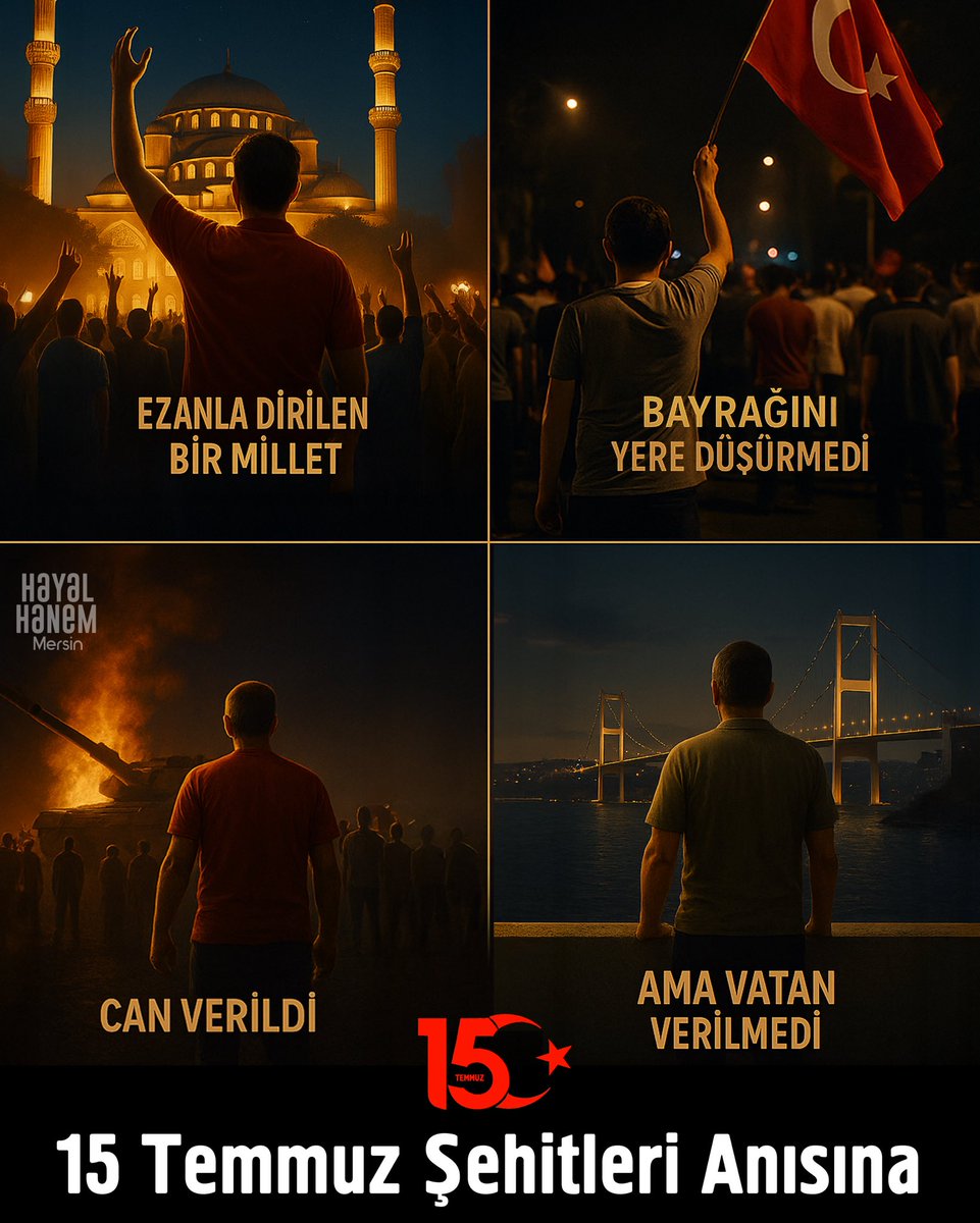 15 Temmuz Şehitleri Anısına 
#15Temmuz #15TemmuzDestanı
