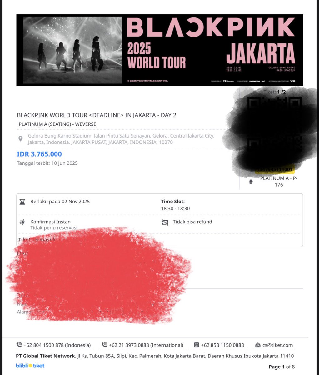 DapidFdm's tweet photo. Twitter Do Your Magic

WTS 2 Tiket Deadline Tour Blackpink Platinum A Day 2 di Jakarta (2 November 2025)

Harga Rp 7.555.000 untuk 2 tiket.

Tidak ada fee. Jual sesuai harga asli.

Minat boleh DM.

No TIPU TIPU.

#deadlinetour #BLACKPINK_WORLDTOUR2025 #viral https://t.co/Ha8qC8sMDh