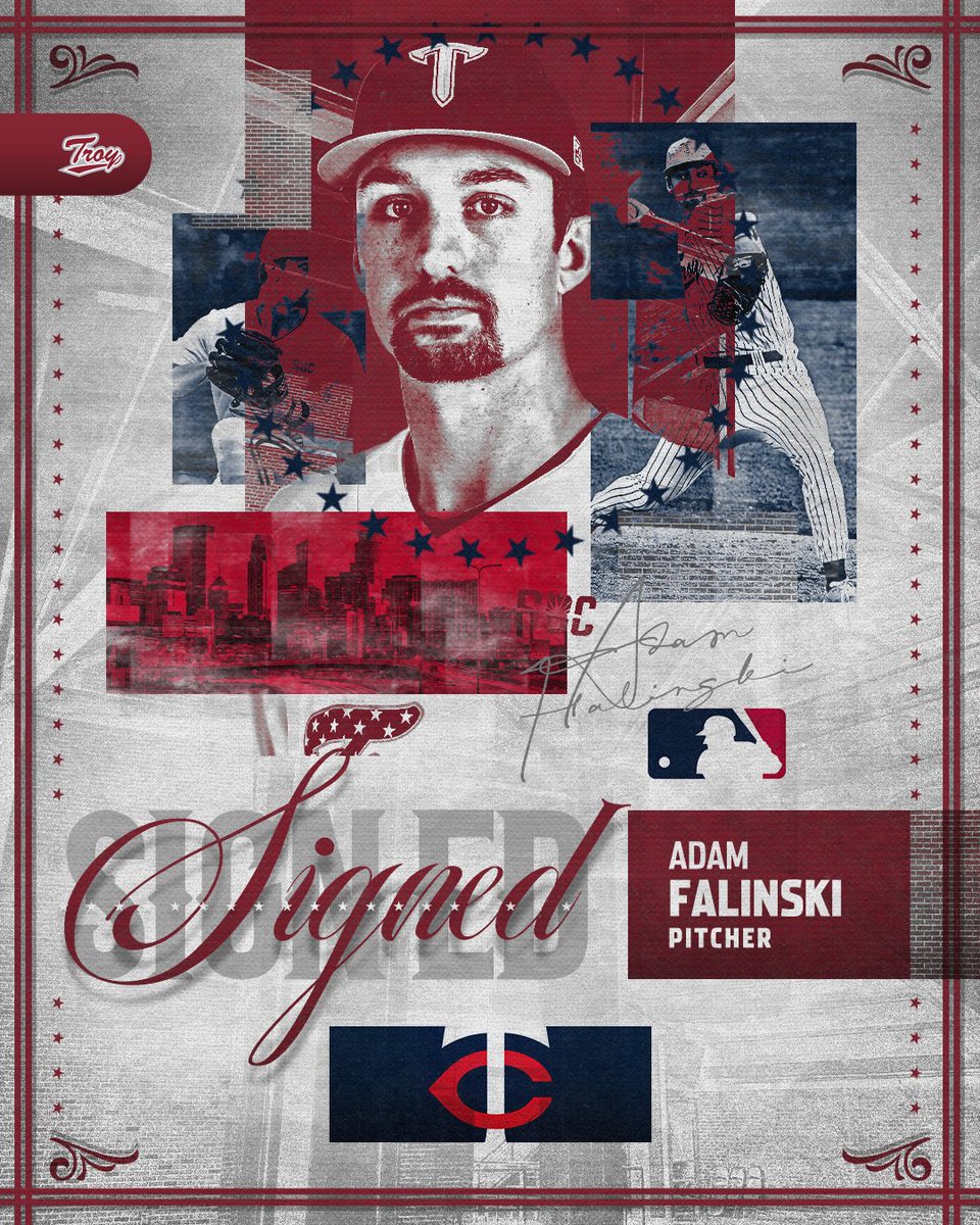 TroyTrojansBSB's tweet image. Cardinal & White ➡️ Land of 10,000 Lakes
Congrats to Adam Falinski on signing a free agent deal with the Minnesota Twins!
#PROjans