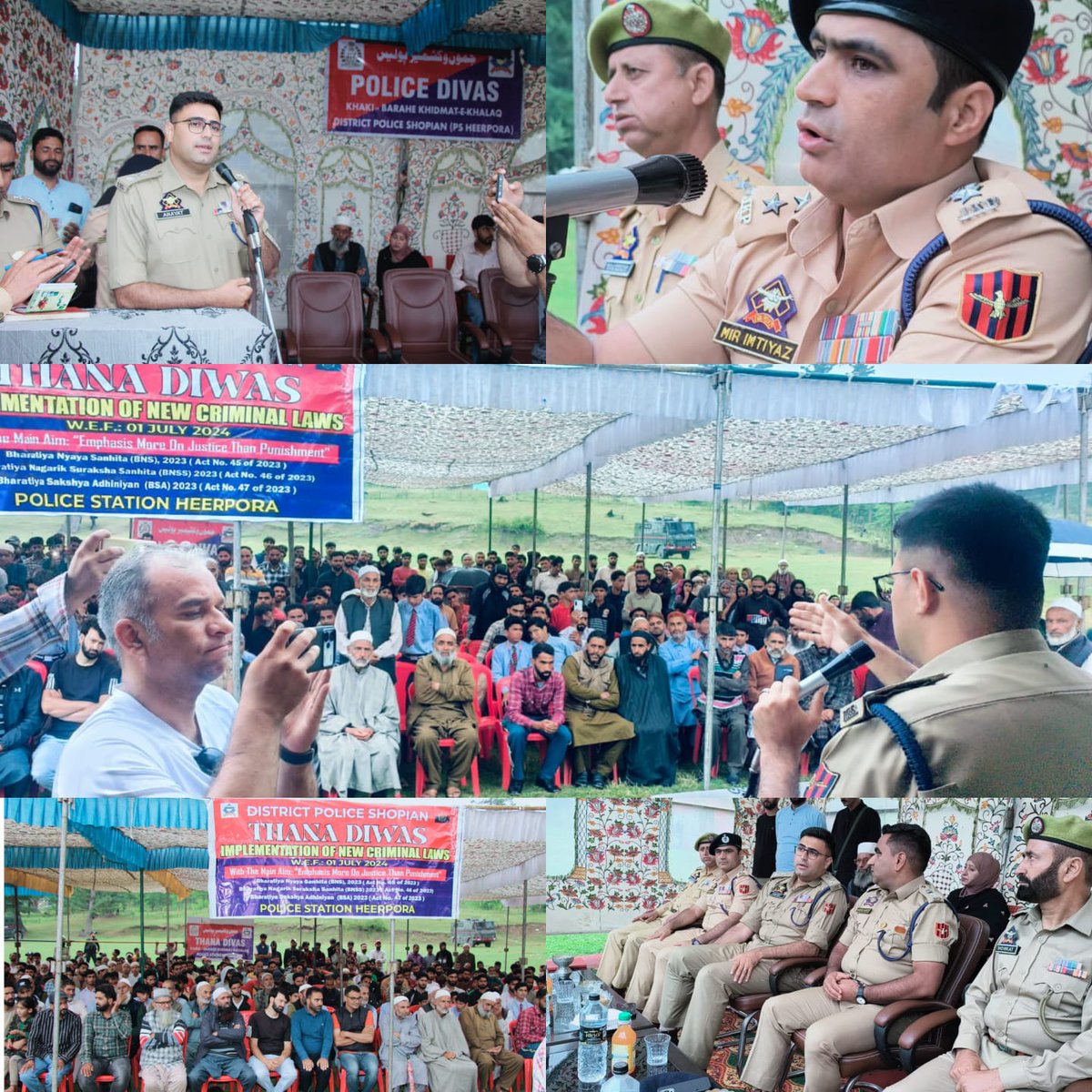 DISTRICT POLICE SHOPIAN (@shopianpolice) on Twitter photo Shopian Police organised "Thana Diwas" at Chotipora Shopian in which large number of people participated.SSP Shopian created awareness among general public regarding newly introduced laws and govt schemes for welfare of general public.
<a href="/JmuKmrPolice/">J&K Police</a>
<a href="/KashmirPolice/">Kashmir Zone Police</a>
<a href="/DigSkr/">DIG, South Kashmir Range</a> Shopian Police organised "Thana Diwas" at Chotipora Shopian in which large number of people participated.SSP Shopian created awareness among general public regarding newly introduced laws and govt schemes for welfare of general public.
<a href="/JmuKmrPolice/">J&K Police</a>
<a href="/KashmirPolice/">Kashmir Zone Police</a>
<a href="/DigSkr/">DIG, South Kashmir Range</a>