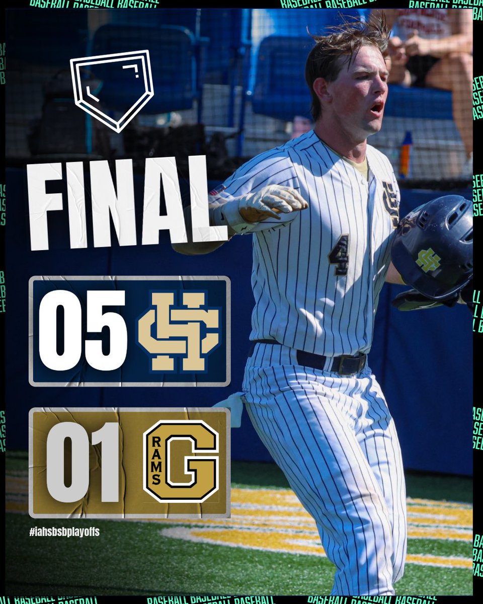 🚨𝗣𝗟𝗔𝗬𝗢𝗙𝗙 𝗕𝗔𝗦𝗘𝗕𝗔𝗟𝗟 𝗙𝗜𝗡𝗔𝗟 𝗦𝗖𝗢𝗥𝗘🚨

Bishop Heelan moves on after defeating Glenwood 5-1 🔥

Crusaders take on the winner of Harlan vs Clarke Wednesday night.

#iahsbb Mitch McCumber