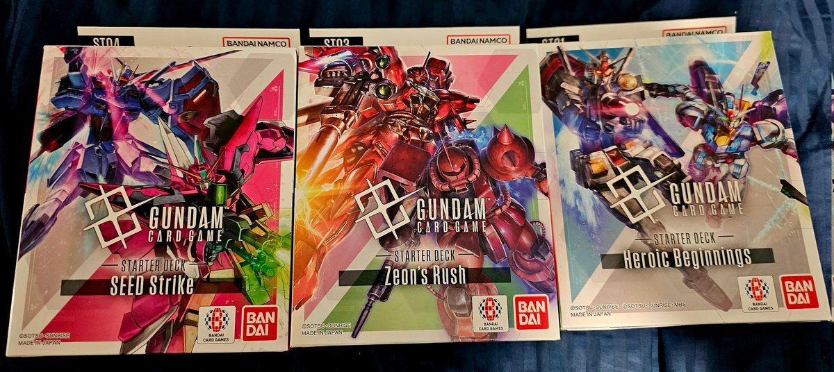 Anrield's tweet image. We couldn&apos;t get the Gundam Wing one because it was sold out. 😭
#gundamcard #gundamseed #nerdthings