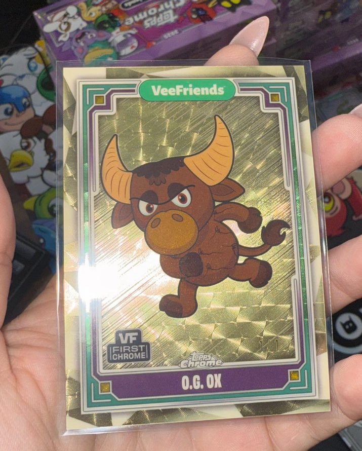 VeeCardsTrack's tweet image. O.G Ox Superfractor has been hit on the @VeeFriendsCards Whatnot stream!
@veefriends @garyvee