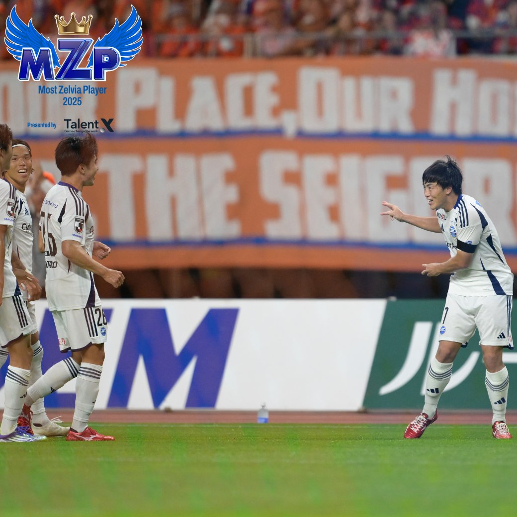 FcMachidaZelvia's tweet photo. ＼6月のMZP 決定！🎉／
◤￣￣￣￣￣￣￣￣￣￣￣◥
［6月］Talent X月間MZP
🏆　#相馬勇紀 選手
◣＿＿＿＿＿＿＿＿＿＿＿◢

6月度Talent X 月間MZPには、
4ゴールで6月全勝の立役者✨
相馬勇紀選手が選ばれました！

👇詳細はこちら
https://t.co/8vCC8bu93p

🔽投票コメント（一部抜粋）
恐竜図鑑📕が完成するのではないかという程の決定力
覚悟と強い意志を感じました！
本気で19連勝目指しましょう！共闘🔥

#FC町田ゼルビア #zelvia