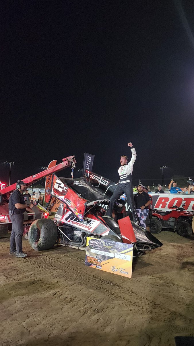 Fremont Speedway (@fremontspeedway) on Twitter photo Cole Macedo wins tonight's <a href="/HighLimitRacing/">High Limit Racing</a> feature in DRAMATIC fashion! As he crossed the checkers, he hit and barrel rolled down the front stretch!! Cole Macedo wins tonight's <a href="/HighLimitRacing/">High Limit Racing</a> feature in DRAMATIC fashion! As he crossed the checkers, he hit and barrel rolled down the front stretch!!