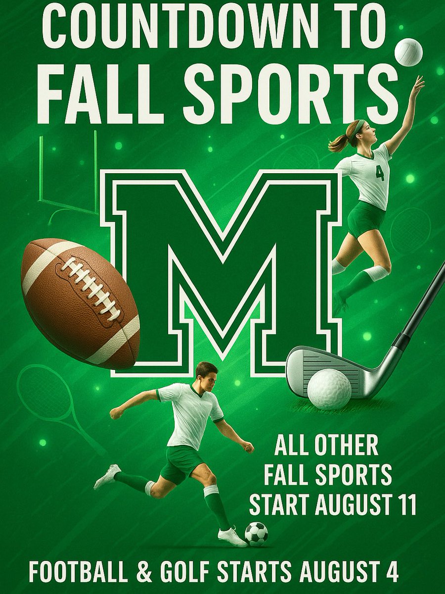 📣 The countdown is ON!
🏈 Football and golf kick off August 4
⚽ All other fall sports begin August 11
Let’s gear up for an incredible season, Warriors! 💪
#MethactonPride #FallSports #WarriorNation