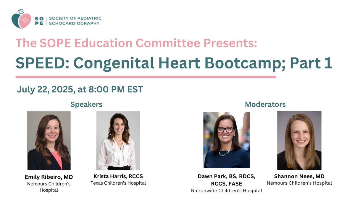 SOCIETY OF PEDIATRIC ECHOCARDIOGRAPHY tweet media