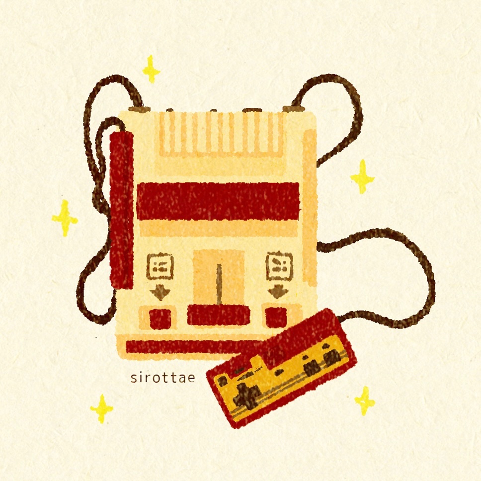 7月15日は #ファミコンの日 ！
以前描いた絵を再投稿〜。
今はもう動かないけれど、手放せない
私の原点のようなゲーム機。