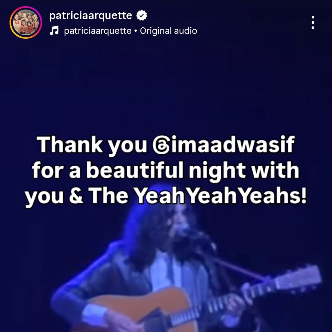 arquetteupdates's tweet image. Patricia Arquette had a beautiful night at an Imaad Wasif + The Yeah Yeah Yeahs concert. (via her Instagram)