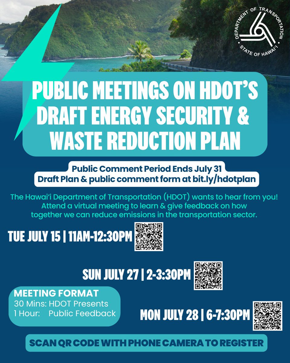 Your voice matters in shaping our future!
highways.hidot.hawaii.gov/stories/s/h9gp… 

#BetterHI #CleanTransportation #2045