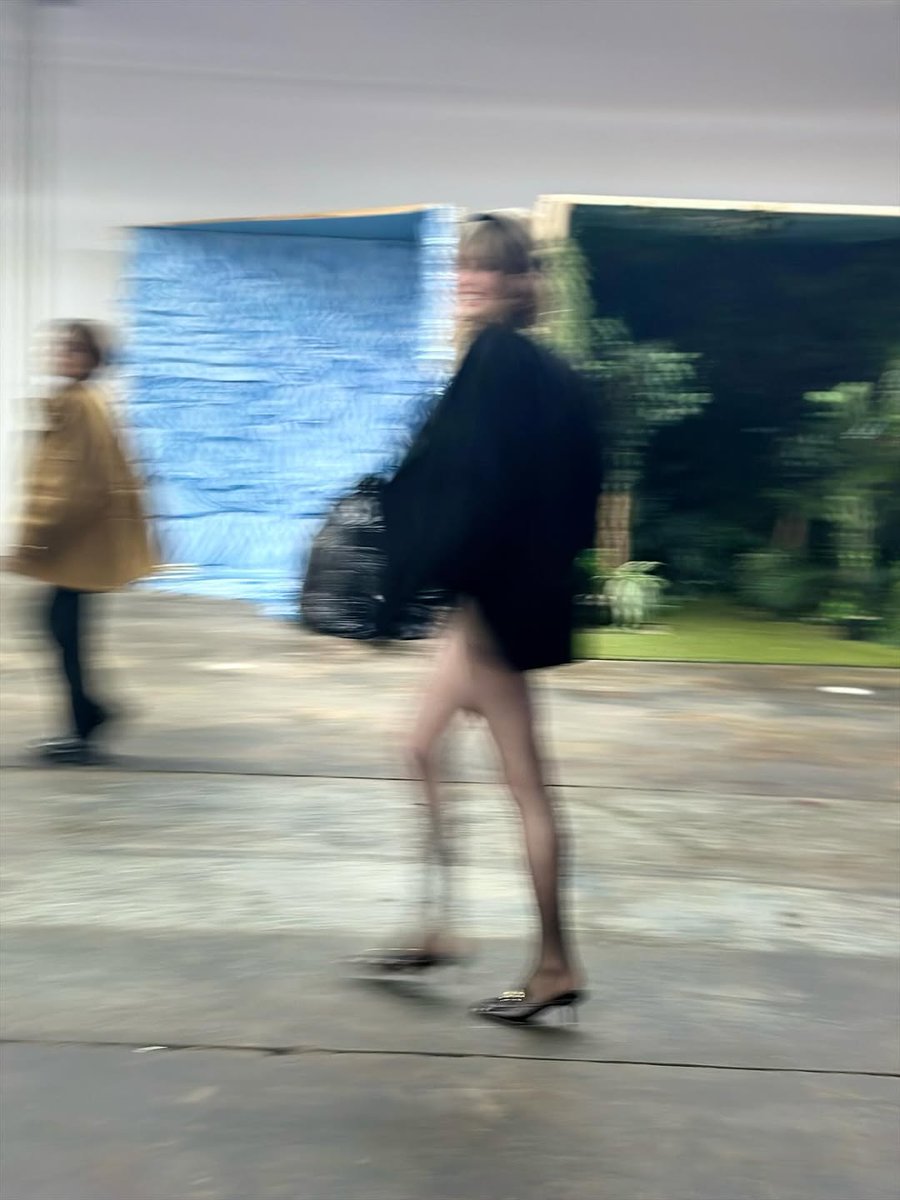 Yes blurry Maya grinning stomping around in your heels hello