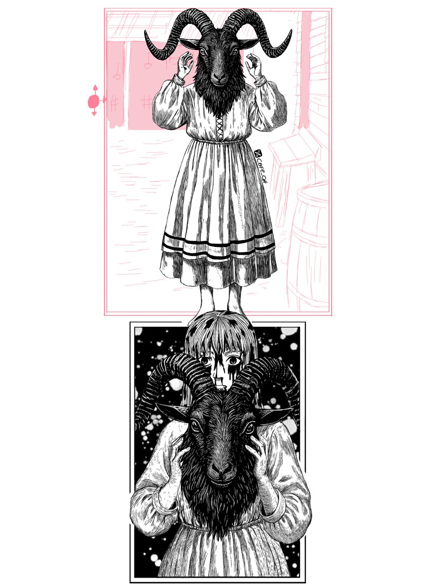 cofe_cof's tweet image. Essa aqui ficou meio perturbadora (o cenário geralmente eu deixo por ultimo, e tem um quadro tbem antes desse de baixo com um ângulo diferente mais acho q teria q censurar) 🫣