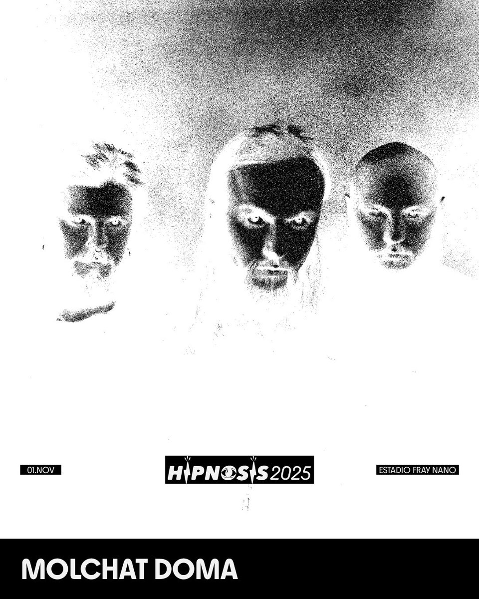 HipnosisMX's tweet image. ¡Desde las sombras, @molchatdomaband se une a #FestivalHipnosis2025! 🌌 Su post-punk bielorruso fusionado con un característico New Wave y Cold Wave, te sumergirá en líneas de bajo profundas con atmósferas melancólicas y distópicas. Un viaje sonoro que invita a la introspección.