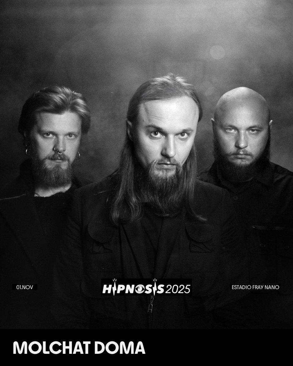 HipnosisMX's tweet image. ¡Desde las sombras, @molchatdomaband se une a #FestivalHipnosis2025! 🌌 Su post-punk bielorruso fusionado con un característico New Wave y Cold Wave, te sumergirá en líneas de bajo profundas con atmósferas melancólicas y distópicas. Un viaje sonoro que invita a la introspección.